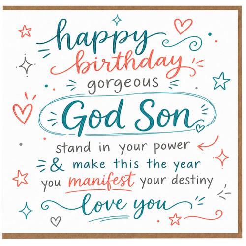 Godson Birthday Card, Happy Birthday Gorgeous God Son
