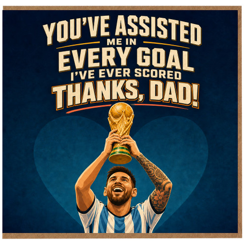 Dad Thank You Card, Football Fan Thank You Dad Card