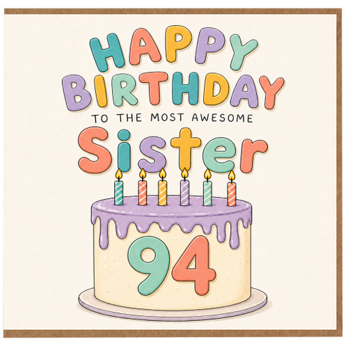 Sister 94th Birthday Card