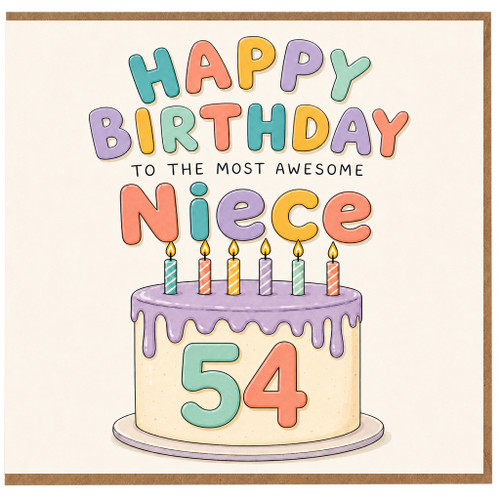 54th Birthday Card for Niece