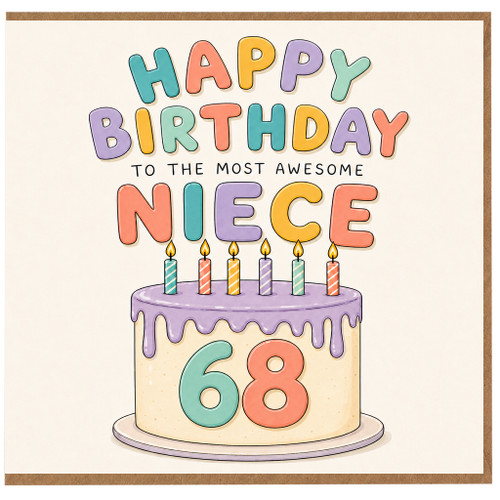 Niece 68th Birthday Card