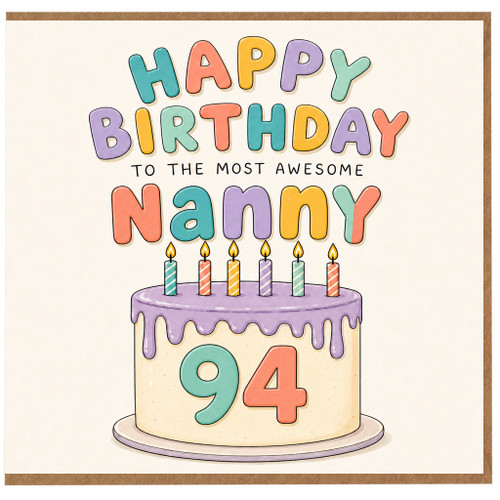 Nanny 94th Birthday Card