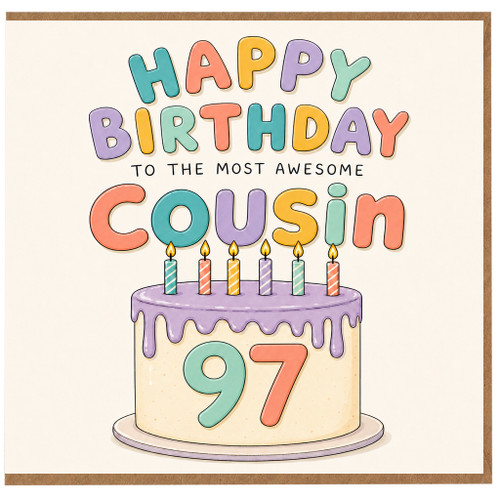 Cousin 97th Birthday Card