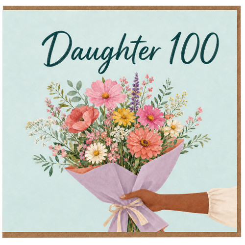 Daughter 100th Birthday Card