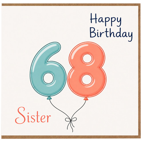 Sister 68th Birthday Card