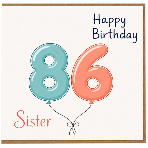 Sister 86th Birthday Card