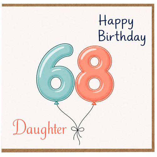 Daughter 68th Birthday Card