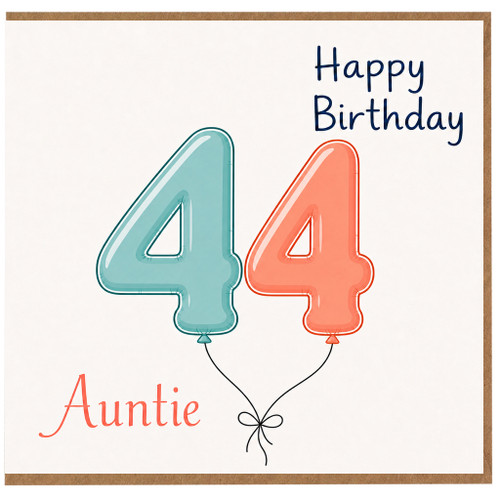 Auntie 44th Birthday Card