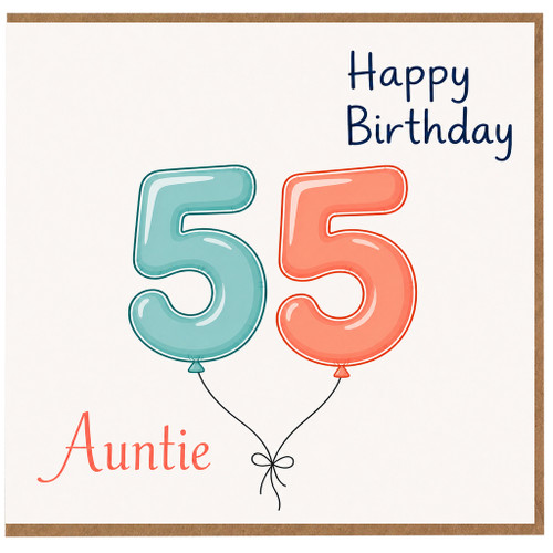 Auntie 55th Birthday Card