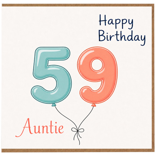 Auntie 59th Birthday Card