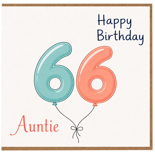Auntie 66th Birthday Card