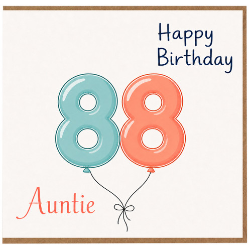 Auntie 88th Birthday Card