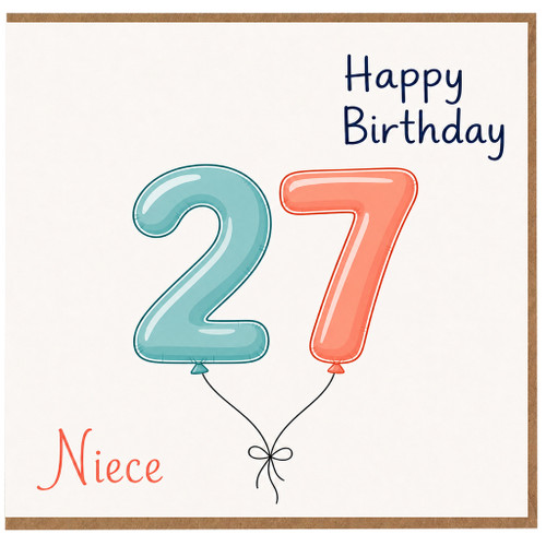Niece 27th Birthday Card