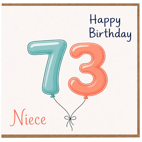 Niece 73rd Birthday Card