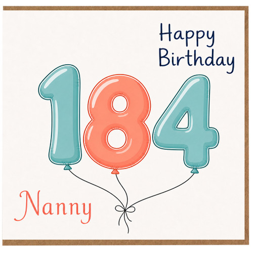 Nanny 104th Birthday Card