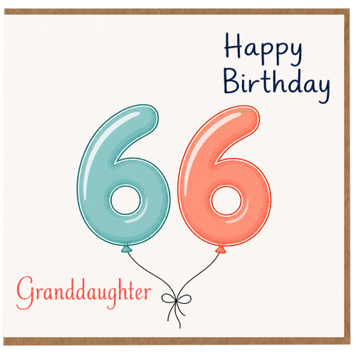 Granddaughter 66th Birthday Card