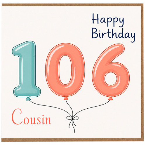 106th Birthday Cousin Card
