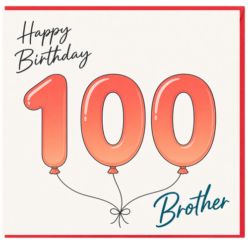 Brother 100th Birthday Card