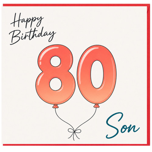 80th Birthday Card for Son