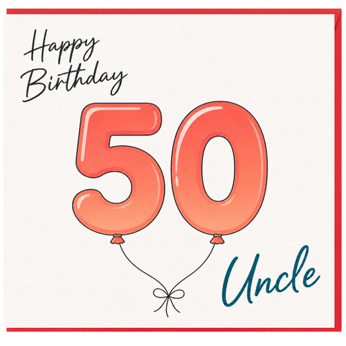 Uncle 50th Birthday Card, Happy Birthday 50 Card