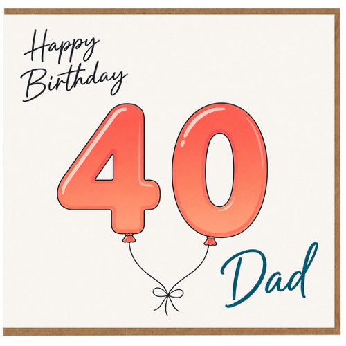 40th Birthday Card for Dad