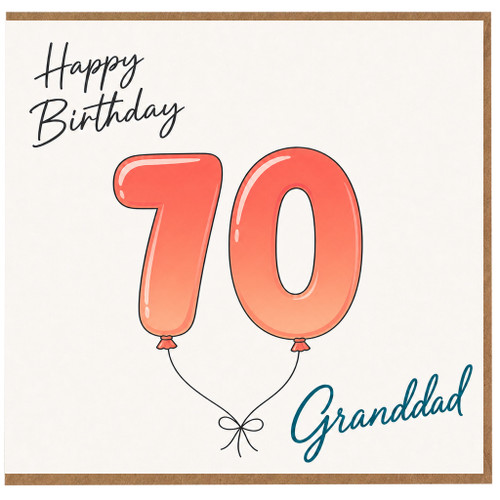 70th Birthday Card for Granddad