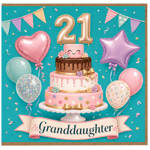 Granddaughter 21st Birthday Card