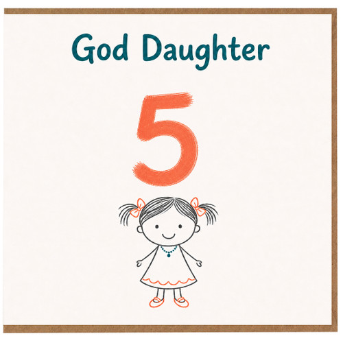 God Daughter 5th Birthday Card