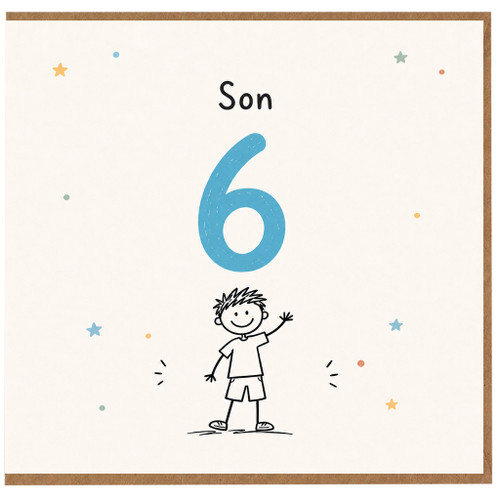 Son 6th Birthday Card