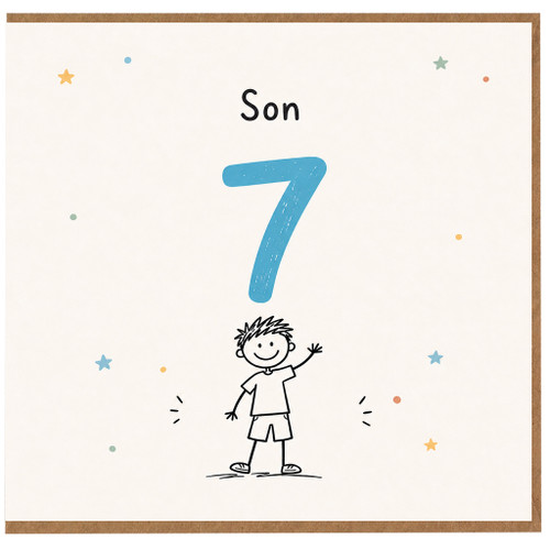 Son 7th Birthday Card