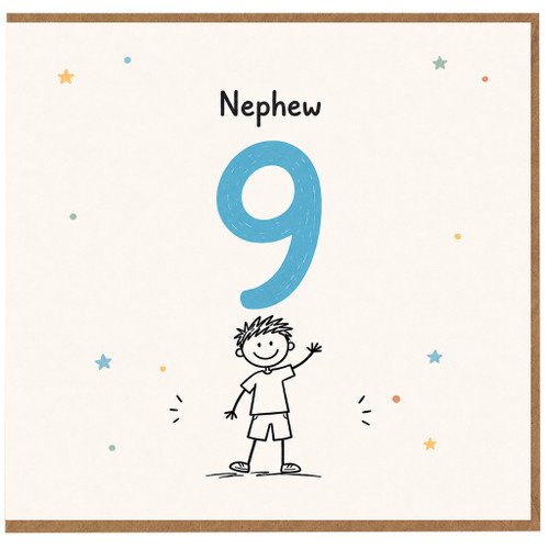 Nephew 9th Birthday Card