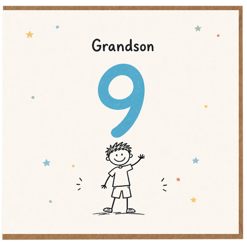 Grandson 9th Birthday Card
