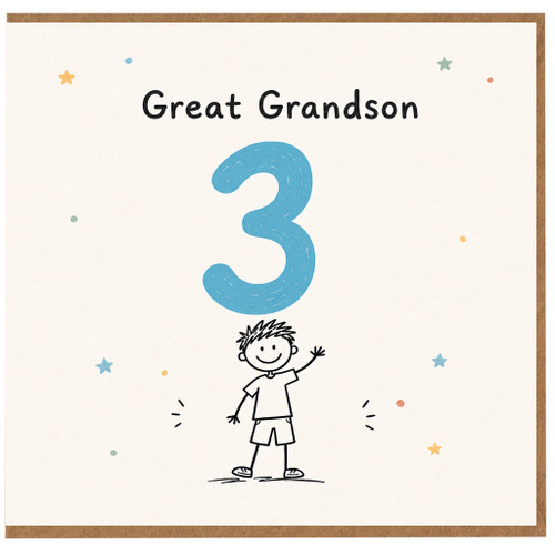 Great Grandson 3rd Birthday Card