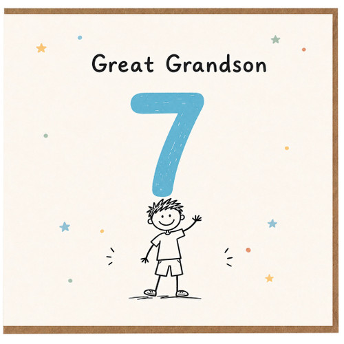 Great Grandson 7th Birthday Card