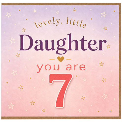 Daughter 7th Birthday Card