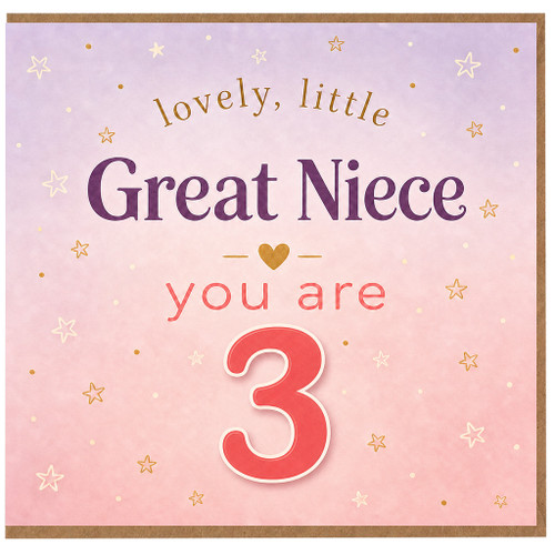 Great Niece 3rd Birthday Card
