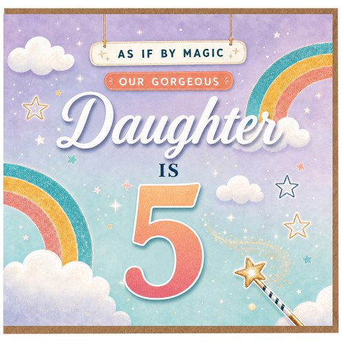 Daughter 5th Birthday Card