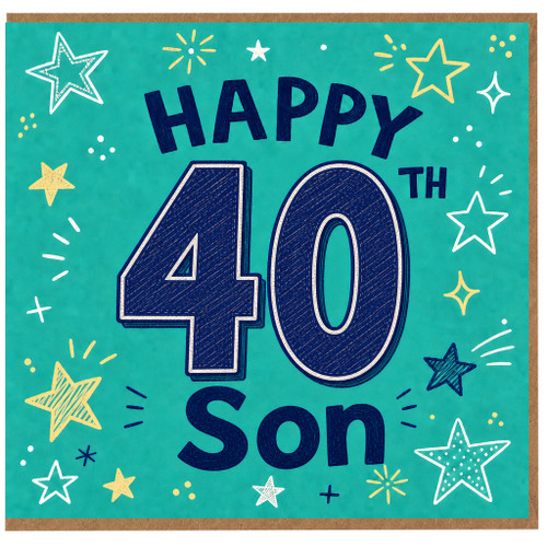 40th Birthday Card for Son