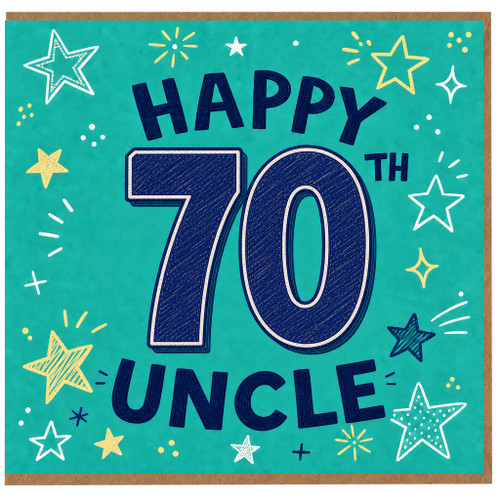 70th Birthday Card for Uncle, Happy 70th Uncle Birthday Card