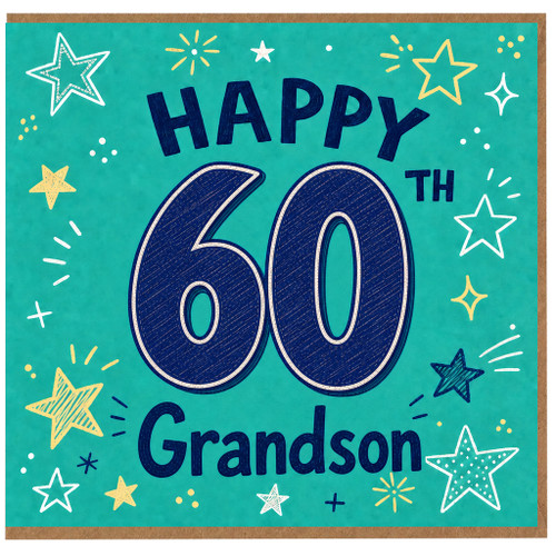60th Birthday Card for Grandson