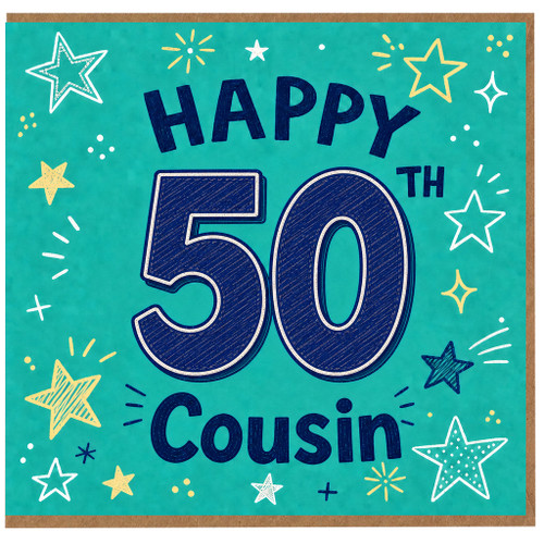 50th Birthday Cousin Card