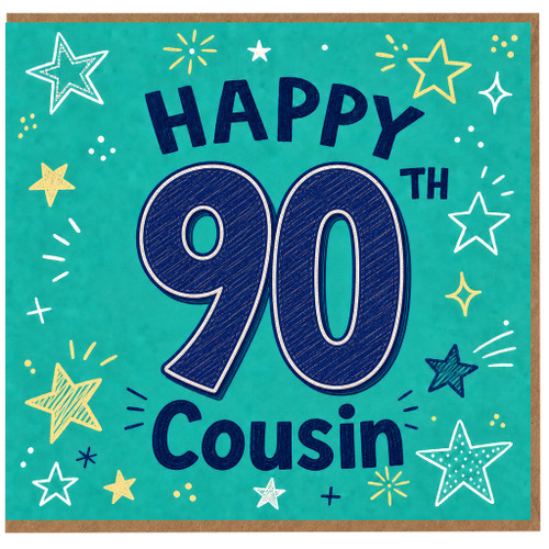 90th Birthday Cousin Card