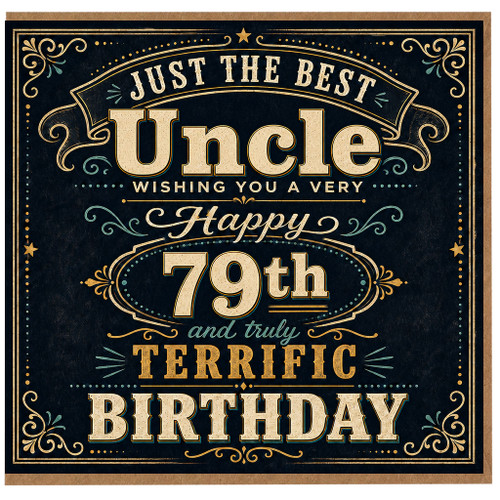 79th Birthday Card for Uncle, Happy Birthday Uncle Card