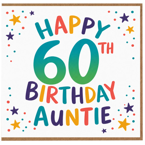 60th Birthday Auntie Card