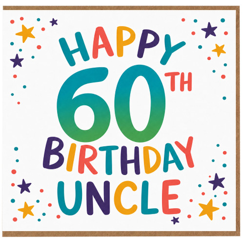 60th Birthday Uncle Card