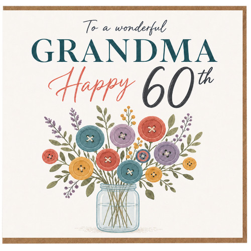 Grandma 60th Birthday Card, Happy 60th Grandma Card