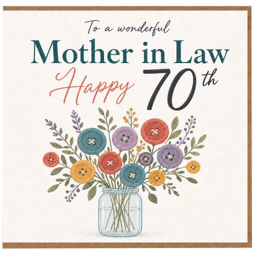 70th Birthday Card for Mother in Law