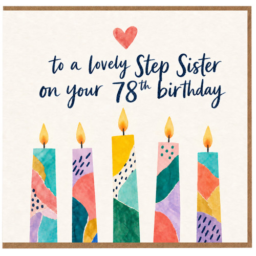 78th Birthday Card for Step Sister