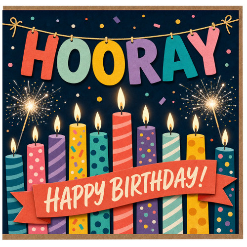 Hooray Happy Birthday Card