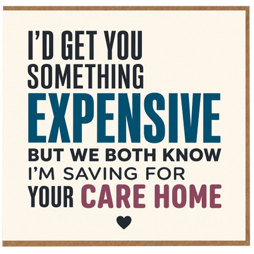 Funny Care Home Card, Humorous Joke Greeting Card